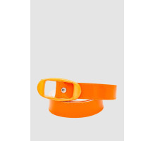 Ремінь жіночий лаковий, колір помаранчевий, 196R2010W10