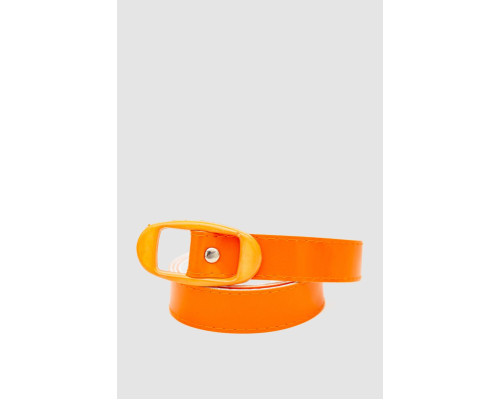 Ремінь жіночий лаковий, колір помаранчевий, 196R2010W10