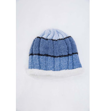 Дитяча шапка, кольору джинс, з вовни, 167R7777