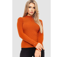 Водолазка женская в рубчик, цвет терракотовый, 204R044