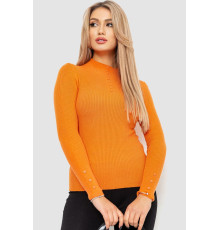 Водолазка жіноча в рубчик, колір помаранчевий, 204R044