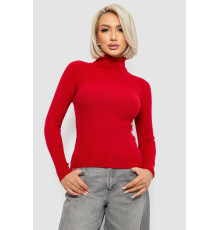 Стильный женский гольф в рубчик, цвет бордовый, 204R001