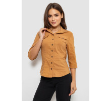 Сорочка жіноча однотонна, колір коричневий, 230R068-5