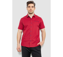 Чоловіча сорочка з принтом, колір бордовий, 186R7130