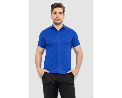 Рубашка мужская с принтом, цвет электрик, 214R7014