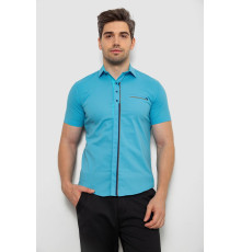 Сорочка чоловіча з принтом, колір блакитний, 214R7017