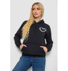 Худі жіночий на тонкому флісі, колір чорний, 238R57162-10 Худі жіночий на тонкому флісі, колір чорний, 238R57162-10