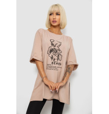 Футболка жіноча з принтом, колір бежевий, 244R2018