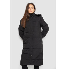 Куртка женская удлиненная, цвет черный, 207R006