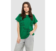 Футболка женская с принтом, цвет зеленый, 244R3011