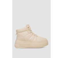 Кроссовки женские зимние на меху, цвет бежевый, 248RAM013