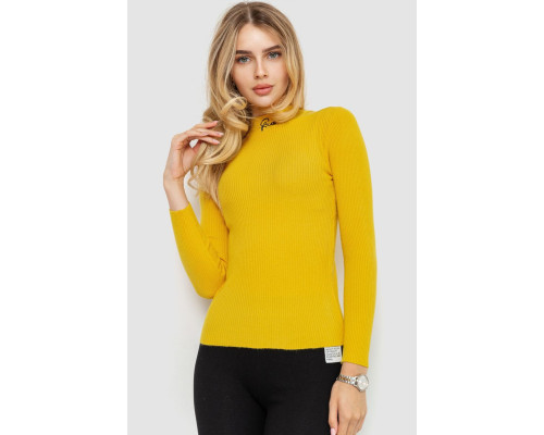 Водолазка женская трикотажная, цвет горчичный, 204R035