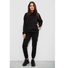 Спортивный костюм женский на флисе, цвет черный, 257R85