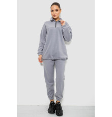 Спортивный костюм женский на флисе, цвет светло-серый, 241R2007
