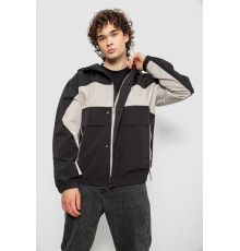 Вітровка чоловіча з принтом, колір чорний, 214R603-1