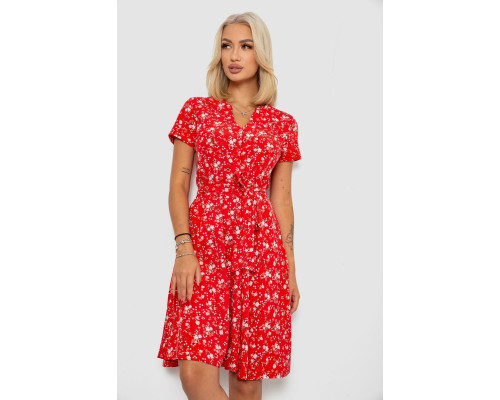 Платье софт с принтом, цвет красный, 230R0032