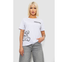 Футболка жіноча з принтом, колір білий, 244R2001-5