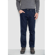 Джинсы мужские утепленные на флисе, цвет синий, 129R9834