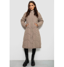 Куртка женская двусторонняя зимняя, цвет темно-бежевый, 244R24115