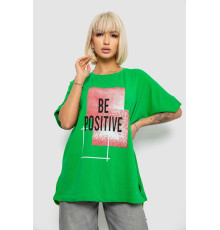 Футболка жіноча з принтом, колір зелений, 244R4011