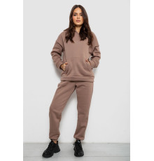Спортивный костюм женский на флисе, цвет темно-бежевый, 257R85