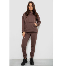 Спортивный костюм женский на флисе, цвет коричневый, 257R85