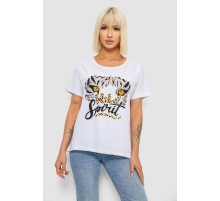Футболка жіноча з принтом, колір білий, 244R2065