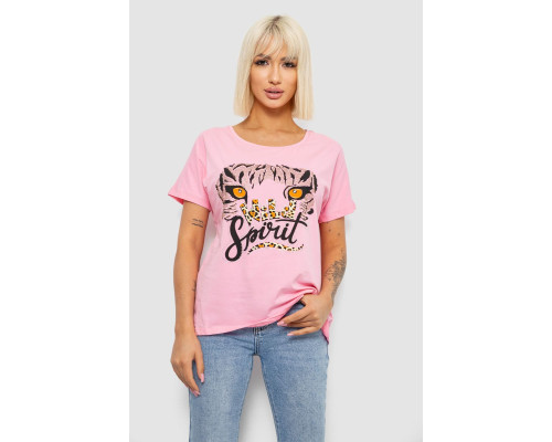Футболка жіноча з принтом, колір рожевий, 244R2065