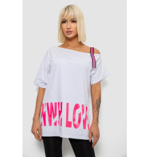 Футболка жіноча з принтом, колір білий, 244R2158