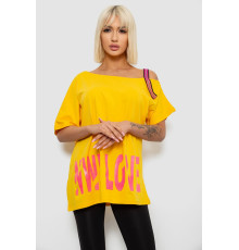 Футболка жіноча з принтом, колір жовтий, 244R2158