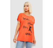 Футболка жіноча з принтом, колір помаранчевий, 244R3004