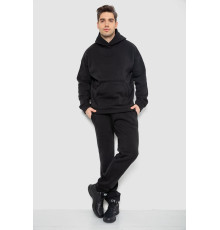 Спортивный костюм мужской на флисе, цвет черный, 177R235-1