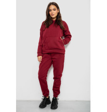 Спортивный костюм женский на флисе, цвет бордовый, 257R85