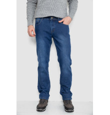 Джинсы мужские на флисе, цвет синий, 254R2409