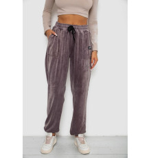 Спортивні штани велюрові жіночі на флісі, колір мокко, 238R58649-1