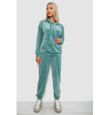 Спортивный костюм женский велюровый, цвет мятный, 241R1530-5