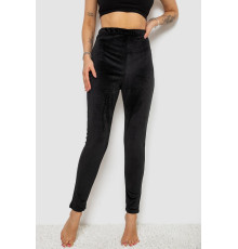 Лосины велюровые утепленные, цвет черный, 238R58643