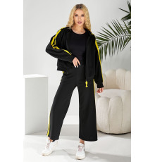 Спортивный костюм женский, цвет черно-желтый, 257R331