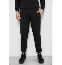 Спортивні штани чоловічі на флісі, колір чорний, 244R6120 Спортивні штани чоловічі на флісі, колір чорний, 244R6120