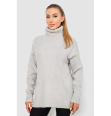 Свитер - гольф женский шерстяной, цвет светло-серый, 244R2050