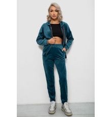 Спортивний костюм жіночий велюровий, колір смарагдовий, 257R4119