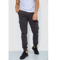 Брюки карго мужские, цвет темно-серый, 244R2073