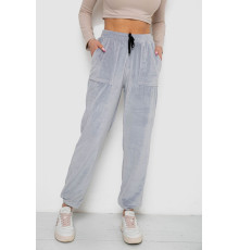 Штаны женские велюровые, цвет серый, 238R58168 Штаны женские велюровые, цвет серый, 238R58168