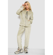 Спортивный костюм женский велюровый, цвет светло-оливковый, 238R107-1