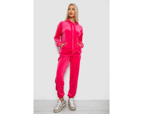 Спортивний костюм жіночий велюровий, колір рожевий, 241R1530-5