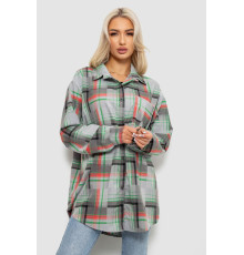 Рубашка женская в клетку, цвет серо-зеленый, 257R505