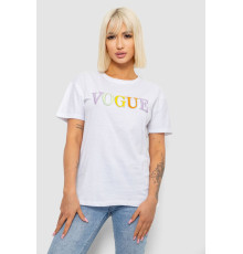 Футболка жіноча з принтом, колір білий, 244R4022