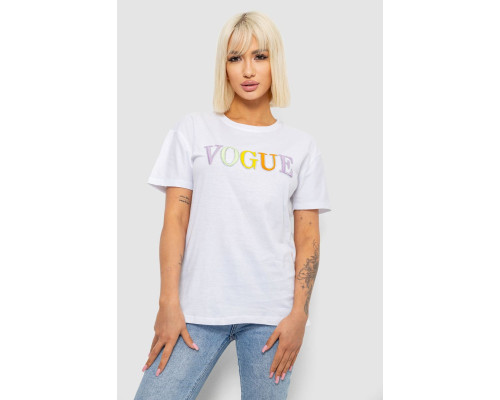 Футболка жіноча з принтом, колір білий, 244R4022