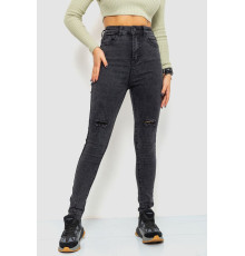 Джинсы женские стрейч, цвет темно-серый, 214R1484