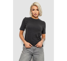 Футболка жіноча однотонна, колір грифельний, 241R1800